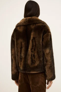 Ba&Sh FOXY manteau fausse fourrure MARRON Best