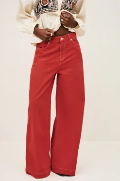 Ba&Sh FUSC modèle esprit denim ROUGE Discount