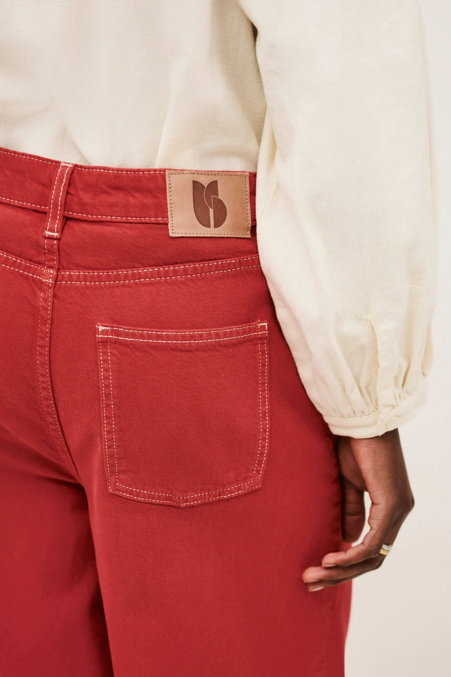 Ba&Sh FUSC modèle esprit denim ROUGE Discount