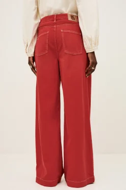 Ba&Sh FUSC modèle esprit denim ROUGE Discount
