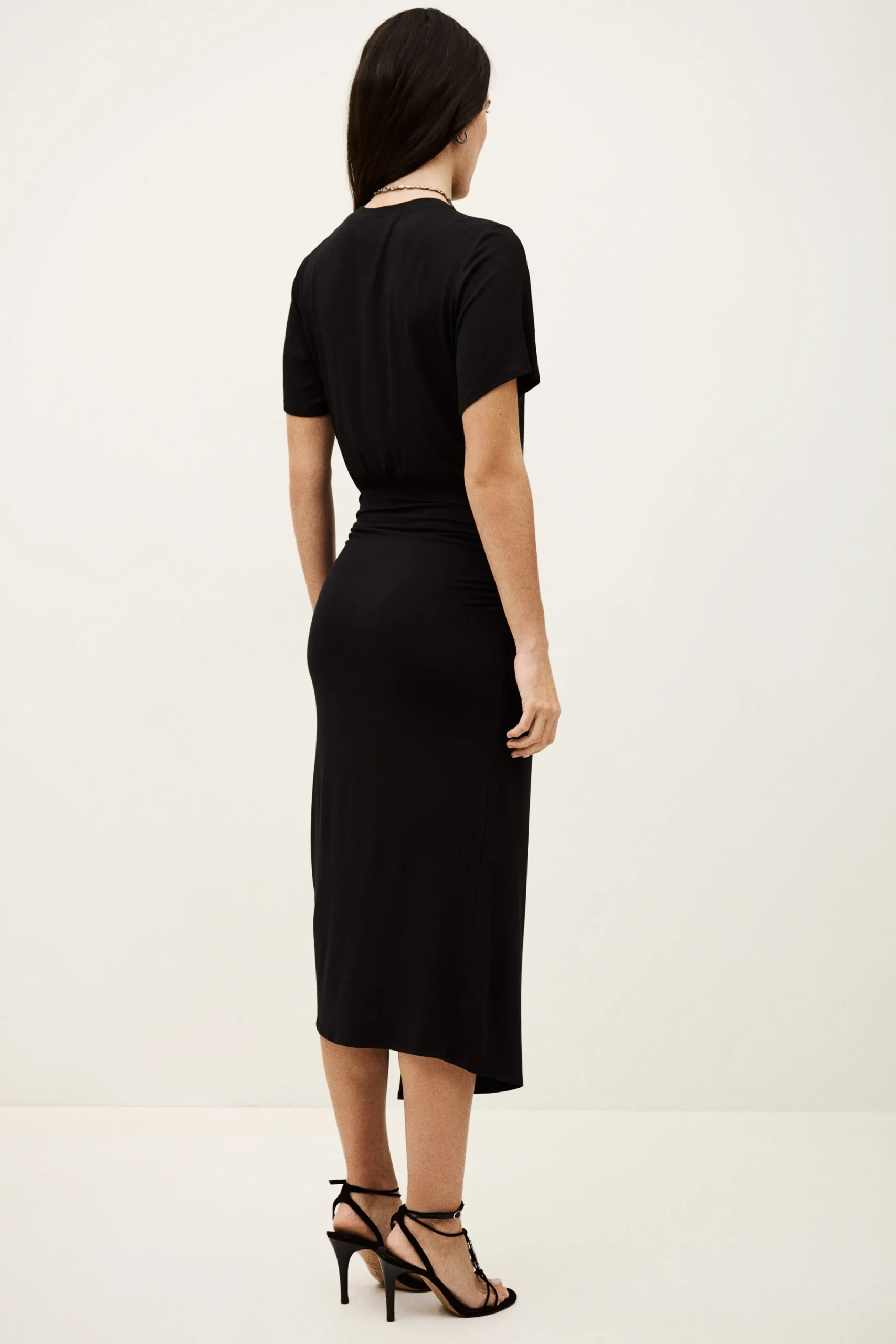 Ba&Sh GALTEA robe midi drapée NOIR Discount