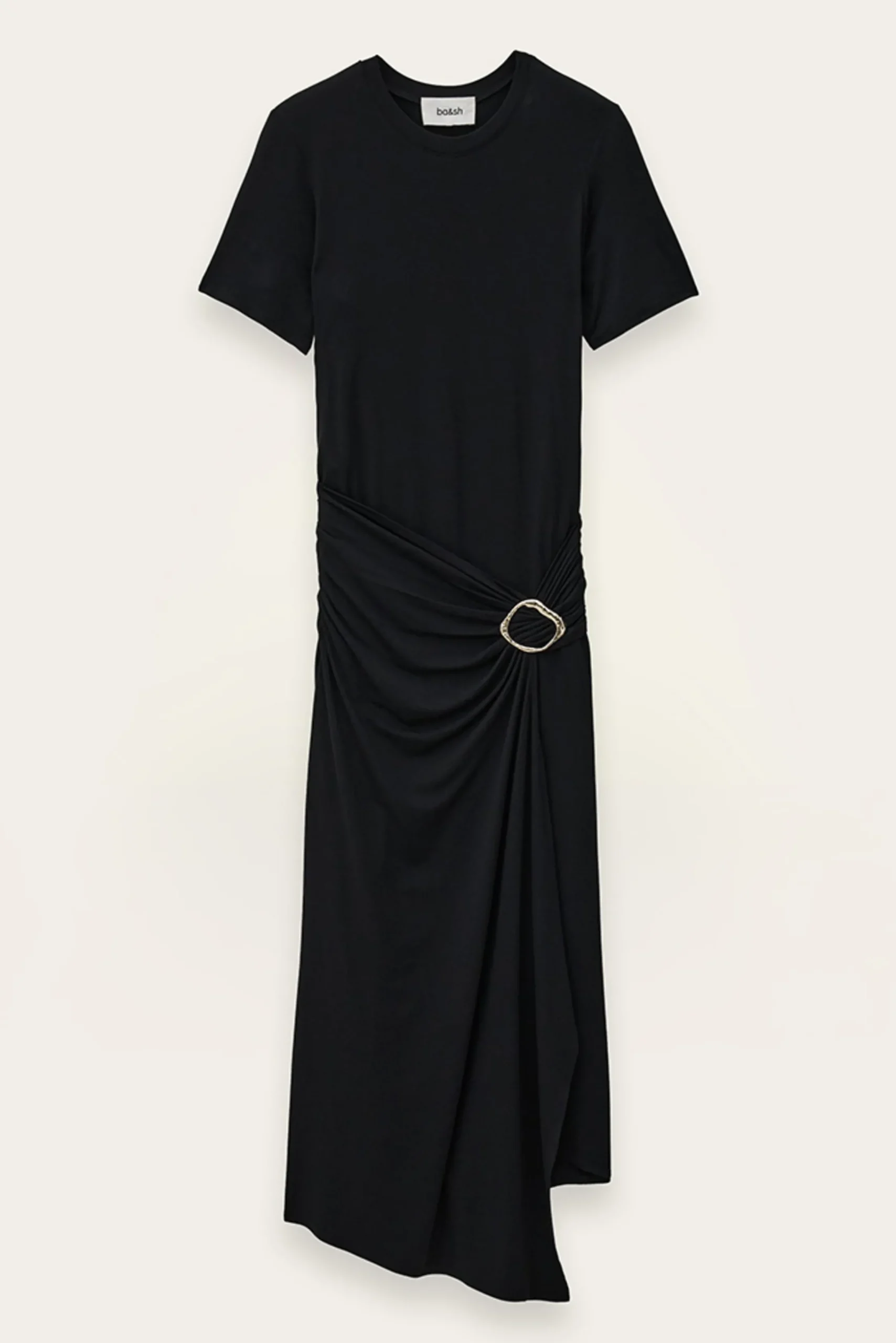 Ba&Sh GALTEA robe midi drapée NOIR Discount