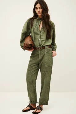 Ba&Sh GIANY pantalon carotte VERT Outlet
