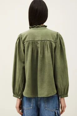 Ba&Sh GILDA blouse brodée VERT Discount