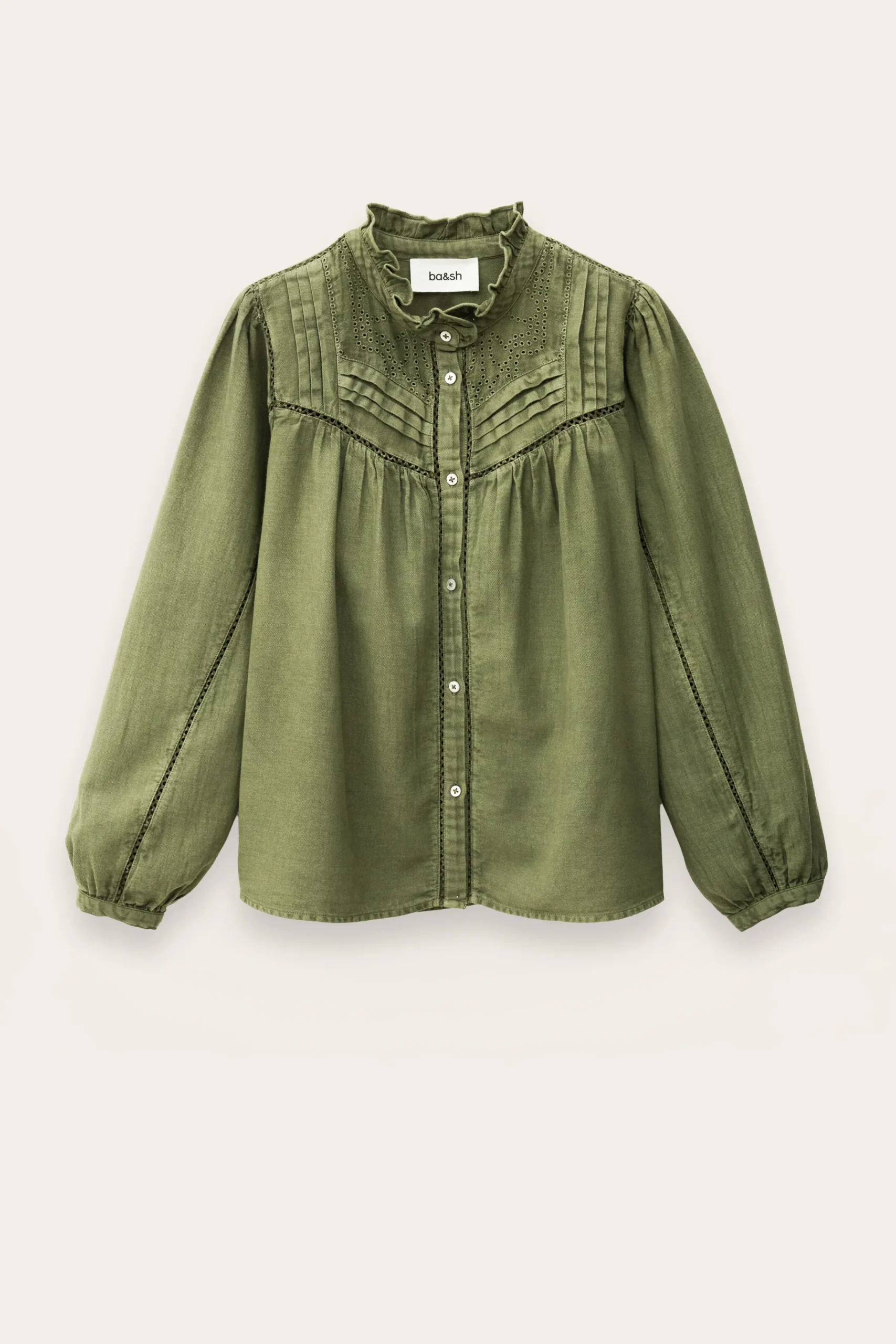 Ba&Sh GILDA blouse brodée VERT Discount