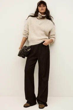 Ba&Sh HANDREW pantalon ceinture élastiquée MARRON Online