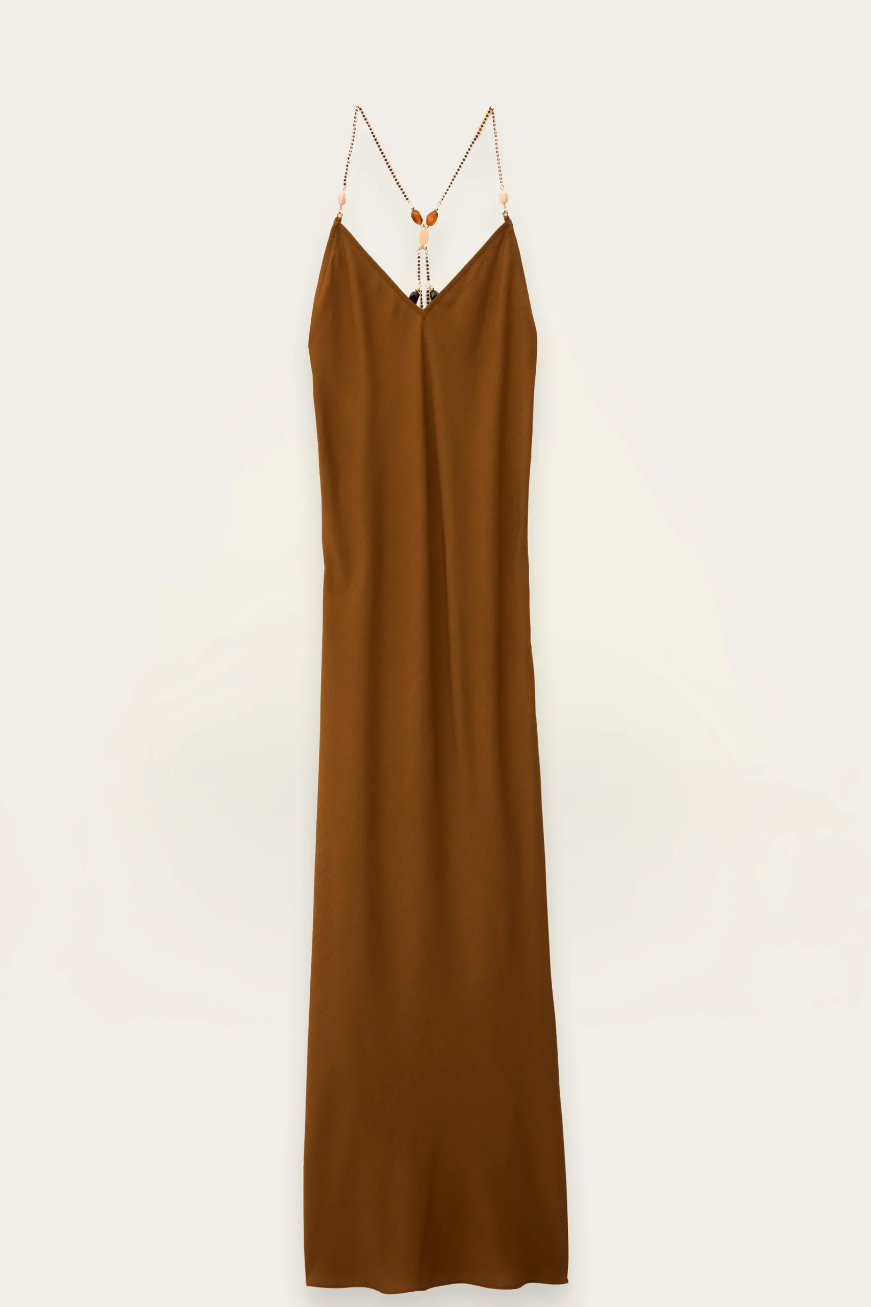 Ba&Sh HANY robe dos nu viscose fluide MARRON Sale