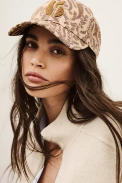 Ba&Sh HARI casquette coton imprimée ECRU Sale