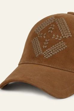 Ba&Sh HARSHA casquette cuir MARRON Discount