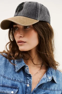 Ba&Sh HENRI casquette baseball coton GRIS Outlet