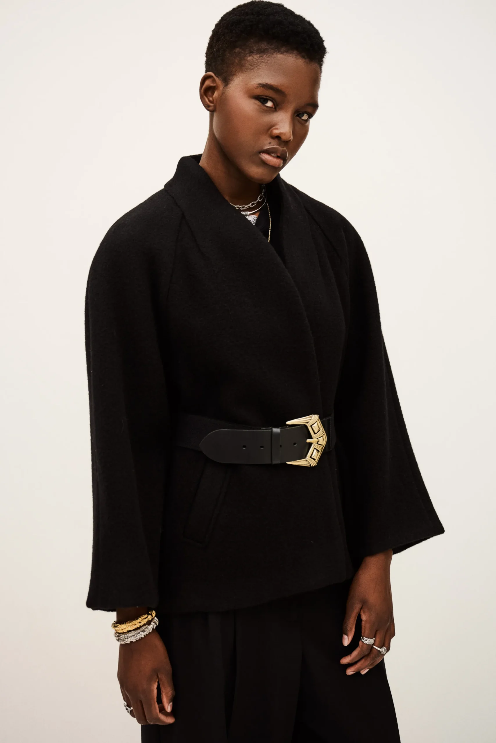 Ba&Sh HINI cape courte NOIR Discount