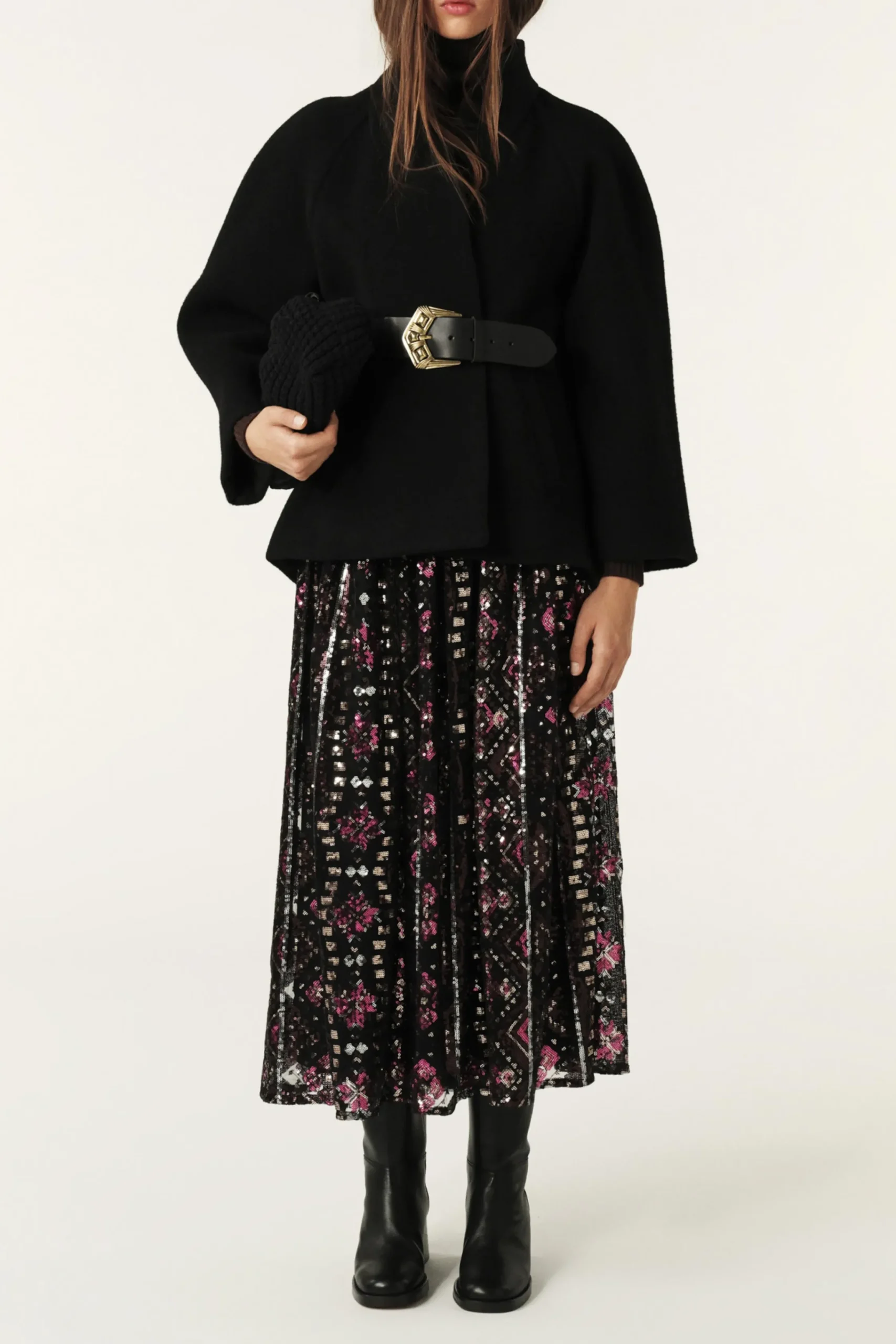 Ba&Sh HINI flared cape sleeves NOIR Online