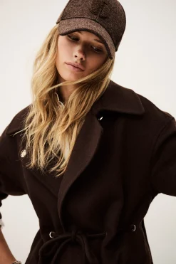 Ba&Sh HUGO casquette brodée MARRON Discount