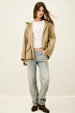 Ba&Sh ILIO parka longue ceinturée MARRON Outlet