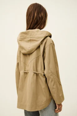 Ba&Sh ILIO parka longue ceinturée MARRON Outlet