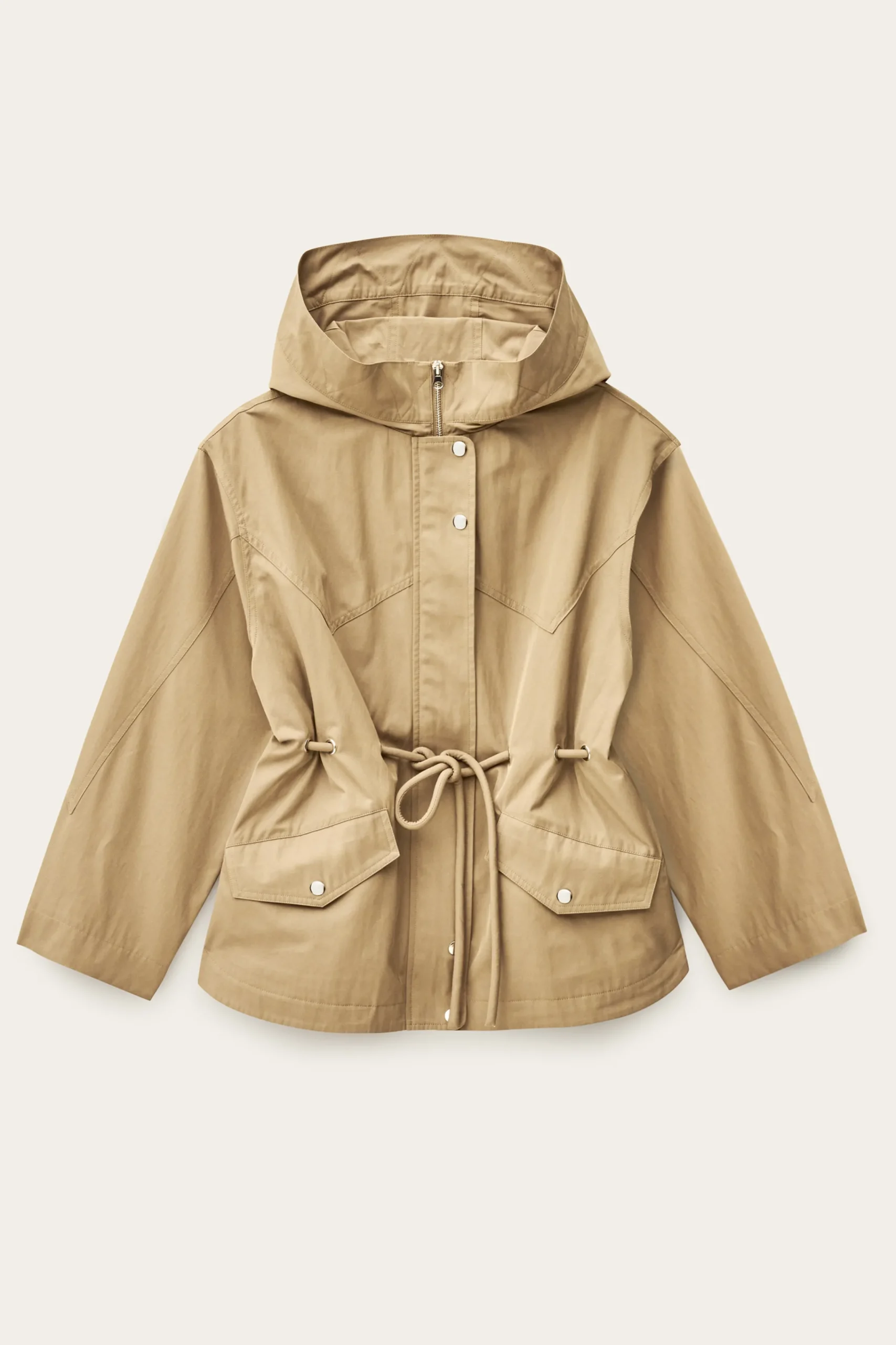 Ba&Sh ILIO parka longue ceinturée MARRON Outlet