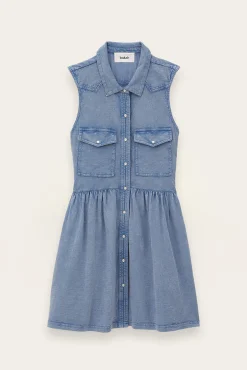Ba&Sh ILONA robe chemise BLEU Best