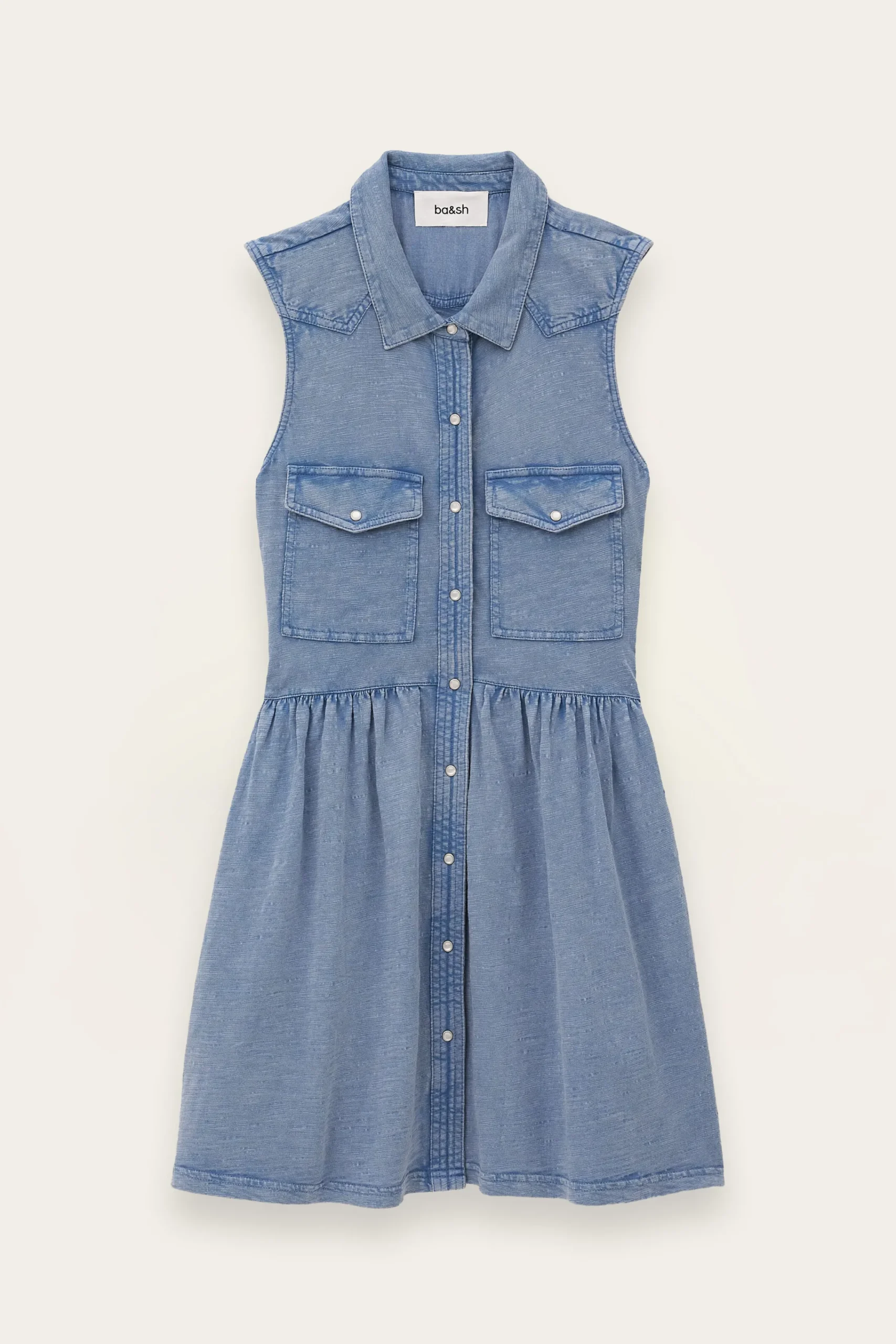 Ba&Sh ILONA robe chemise BLEU Best