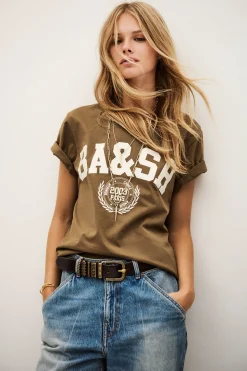 Ba&Sh IONI tee-shirt manches courtes MARRON Sale