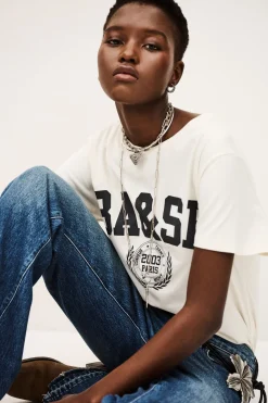 Ba&Sh IONI t-shirt esprit collège ECRU Online