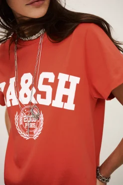 Ba&Sh IONI t-shirt manches courtes ROUGE