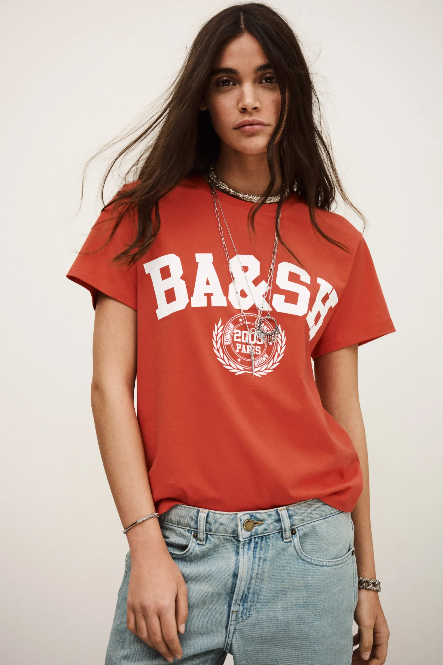 Ba&Sh IONI t-shirt manches courtes ROUGE