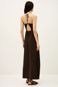 Ba&Sh JEA robe maxi MARRON Outlet