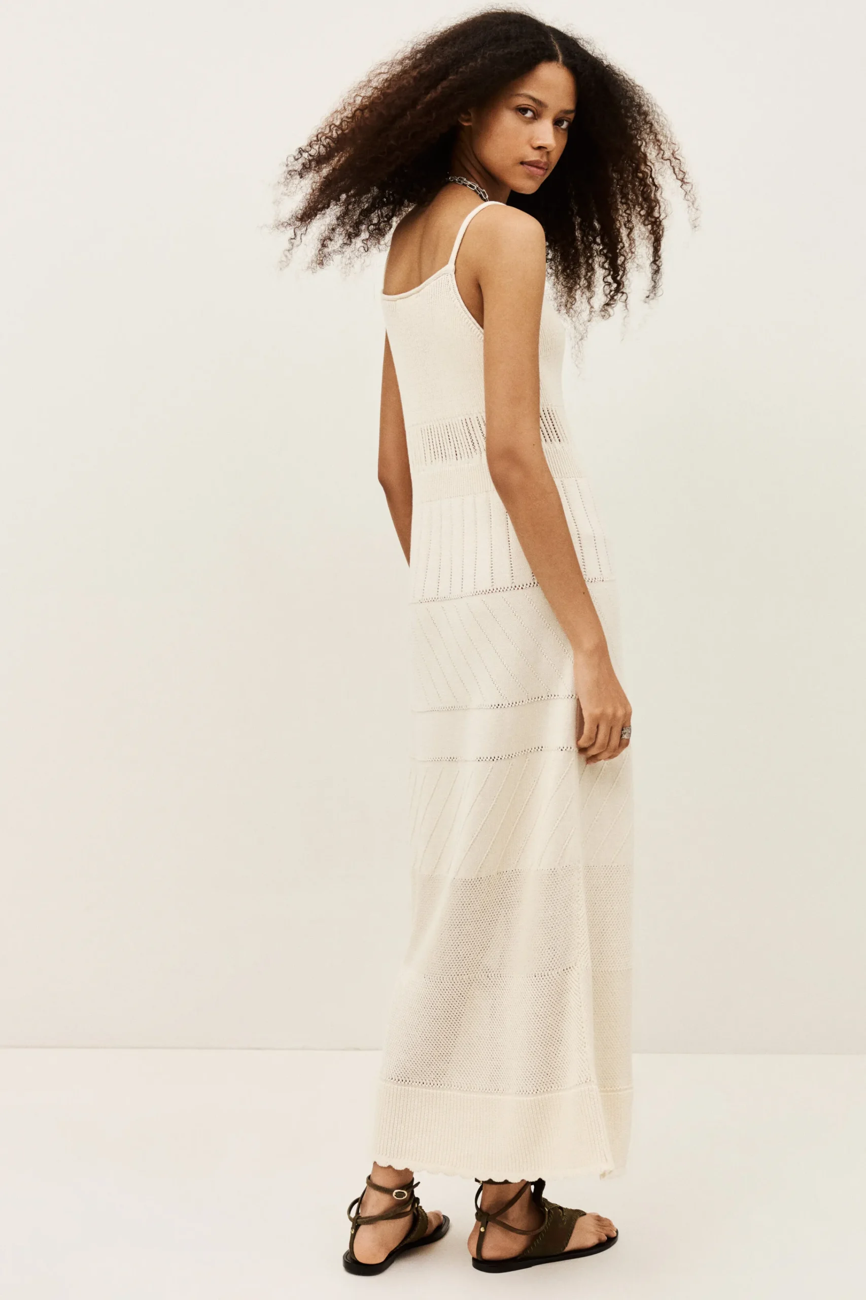 Ba&Sh JOELLE robe midi ECRU Outlet