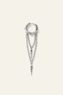 Ba&Sh JOEY boucle d'oreille créole GRIS Sale