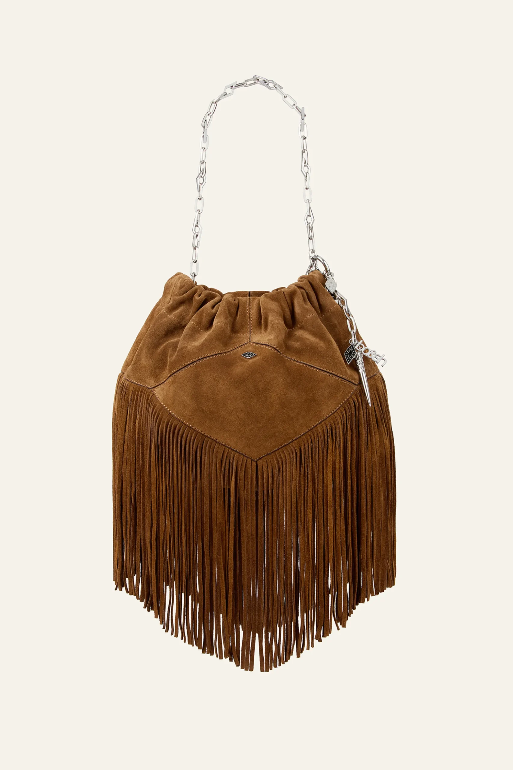Ba&Sh JUNE mini sac daim MARRON Clearance