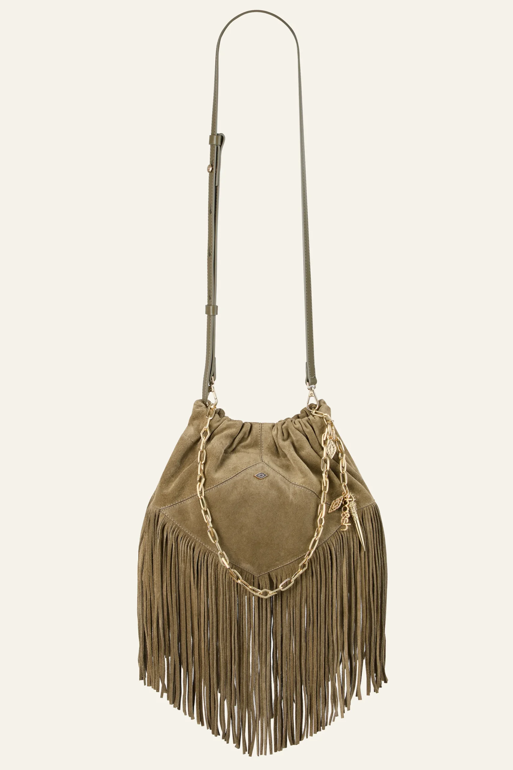 Ba&Sh JUNE mini sac daim VERT Online