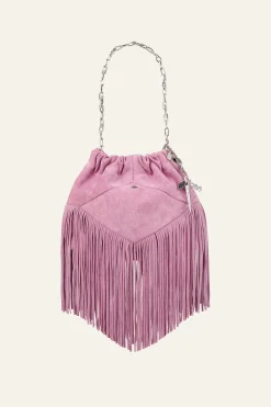 Ba&Sh JUNE mini sac daim ROSE Clearance