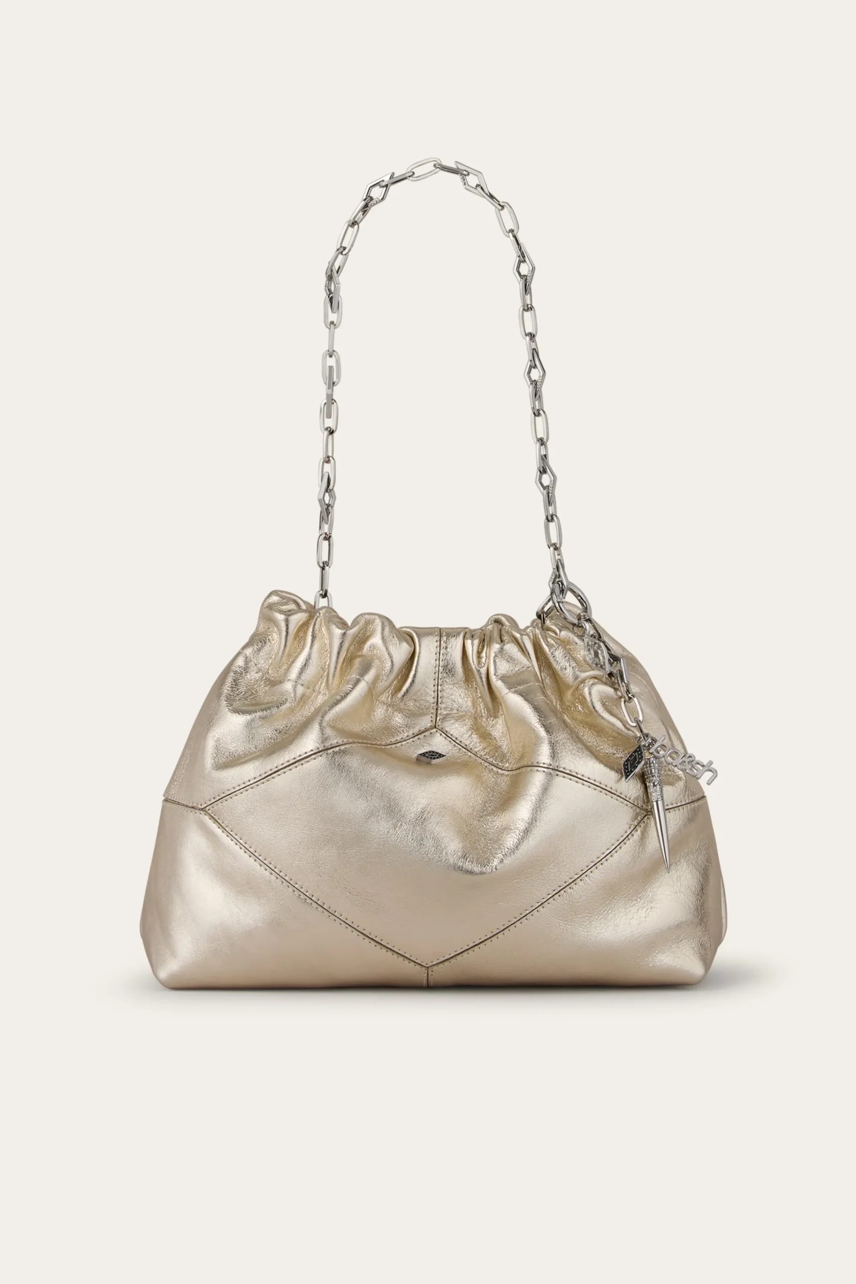 Ba&Sh JUNE mini tote cuir ECRU New