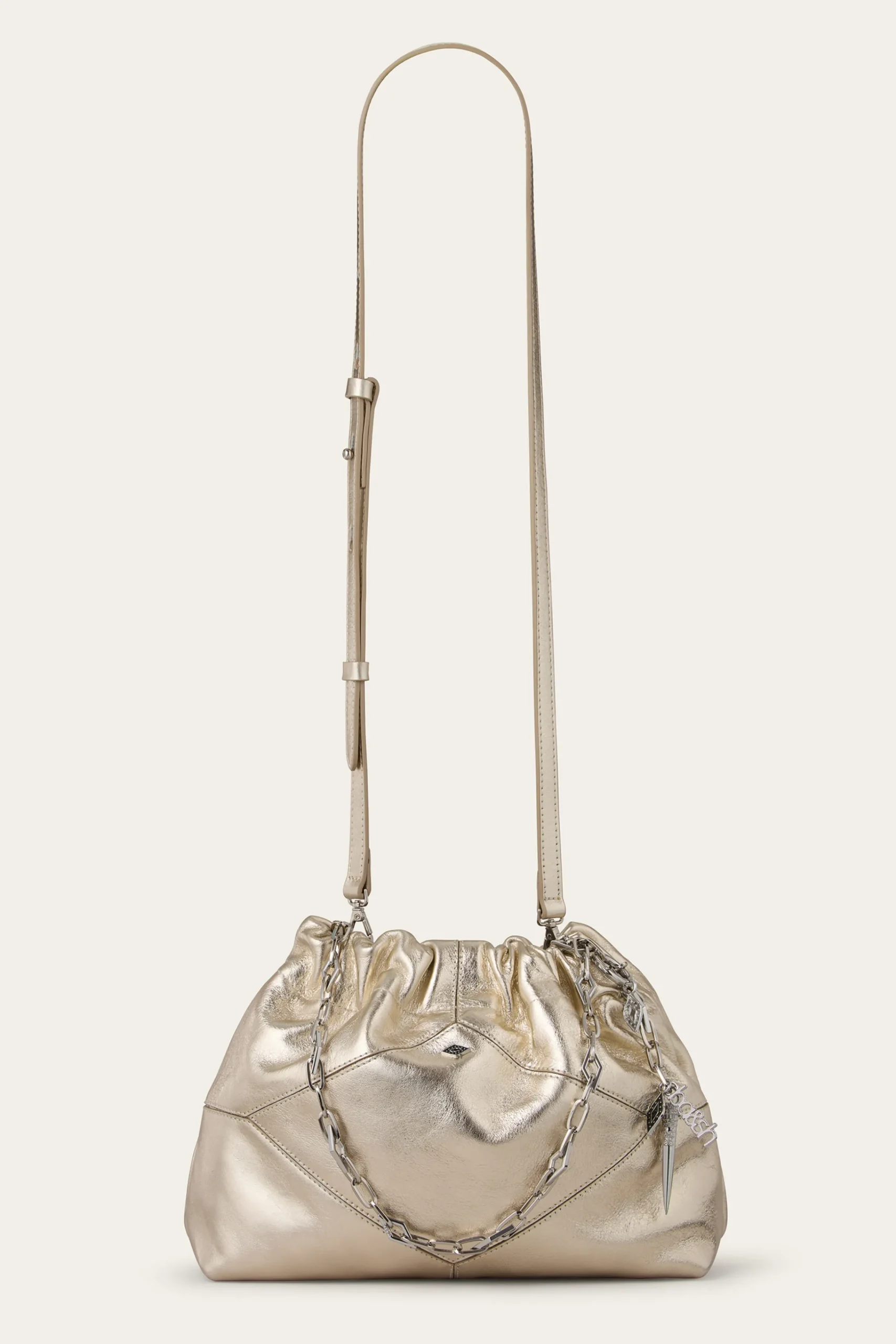 Ba&Sh JUNE mini tote cuir ECRU New
