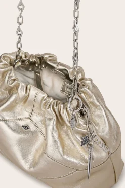 Ba&Sh JUNE mini tote cuir ECRU New