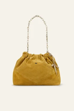 Ba&Sh JUNE mini tote daim ROUGE Outlet