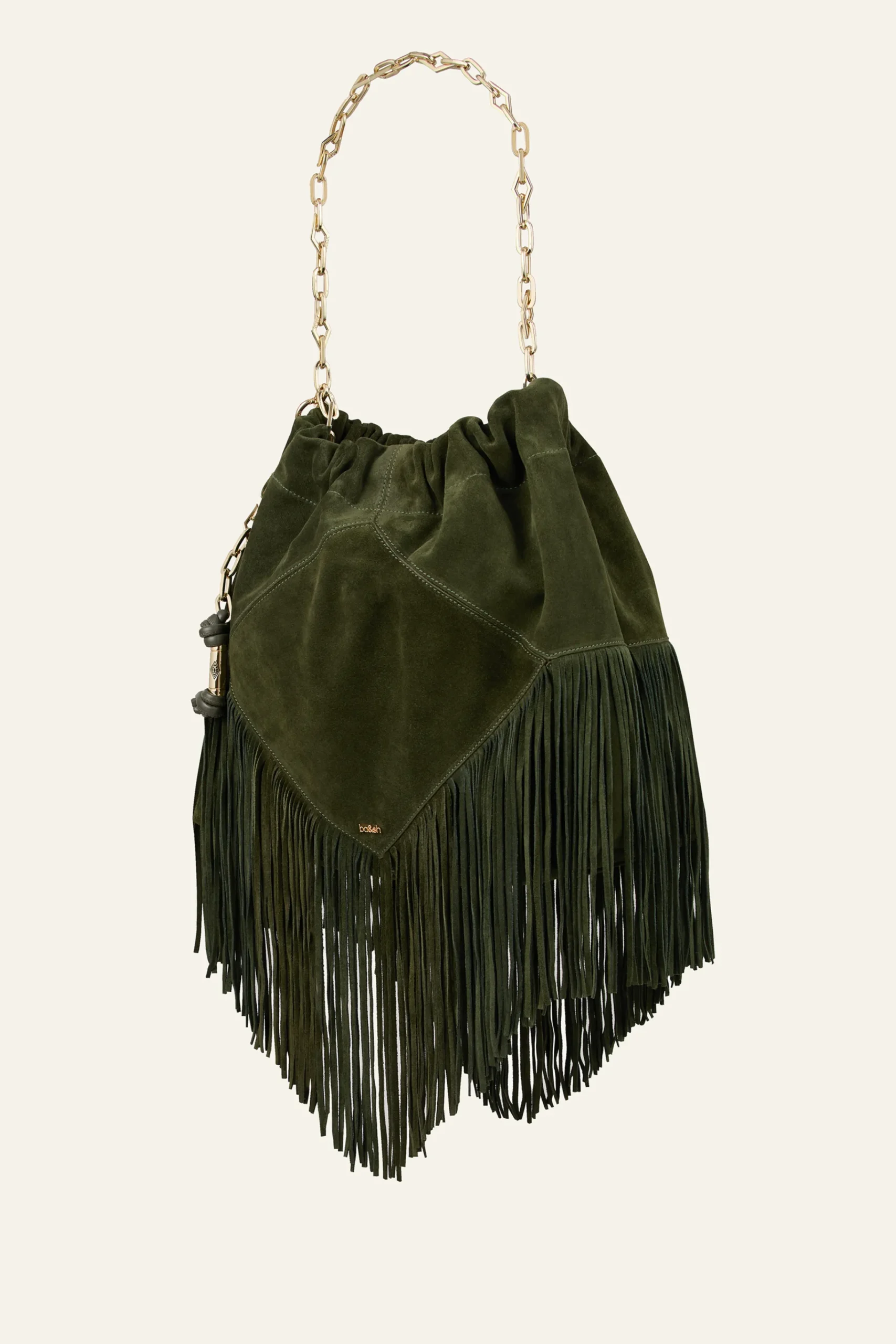 Ba&Sh JUNE sac daim franges 450 € VERT Online
