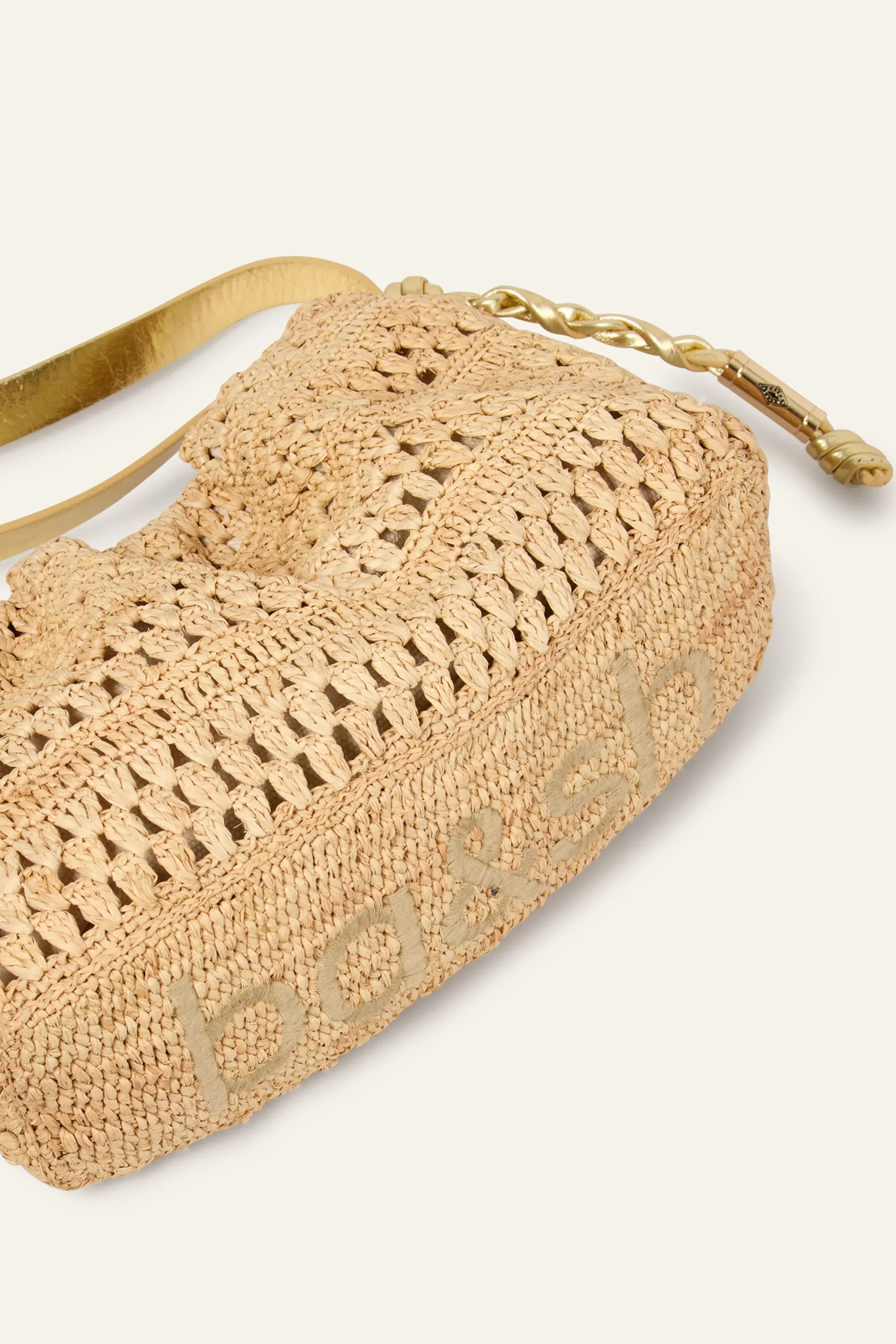 Ba&Sh JUNE sac miniare en raphia ECRU Clearance