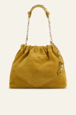 Ba&Sh JUNE sac tote daim ROUGE Outlet