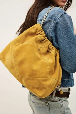 Ba&Sh JUNE sac tote daim ROUGE Outlet