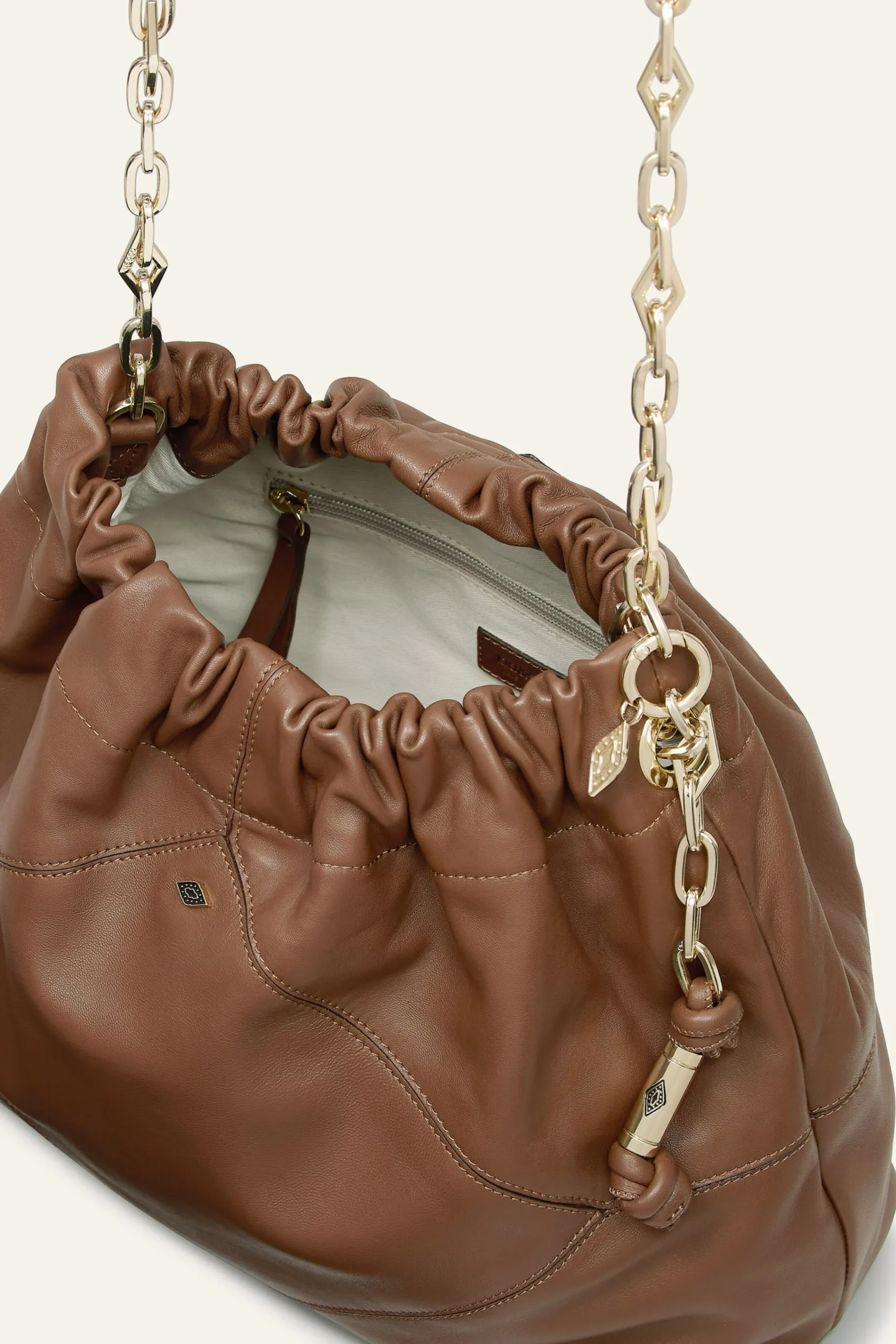 Ba&Sh JUNE tote bag cuir MARRON Clearance