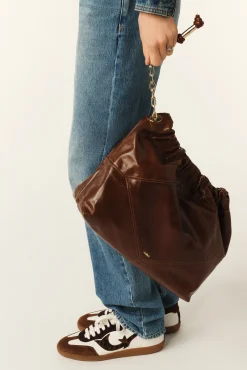 Ba&Sh JUNE Tote rectangulaire grand format MARRON Outlet