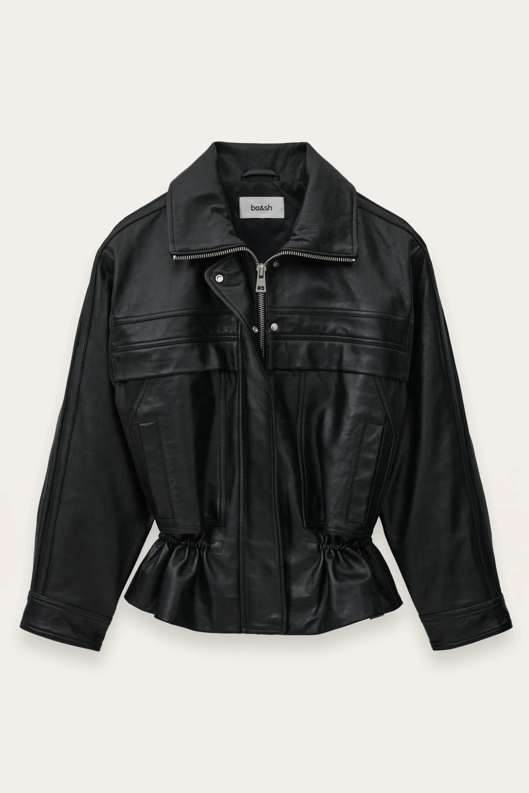 Ba&Sh KASSIA veste cuir oversized NOIR Clearance