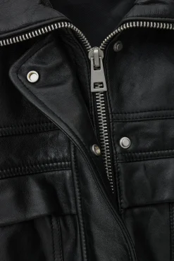 Ba&Sh KASSIA veste cuir oversized NOIR Clearance