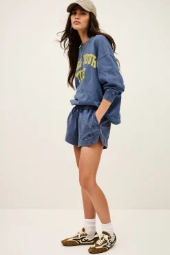 Ba&Sh KELY short de sport coton BLEU Hot