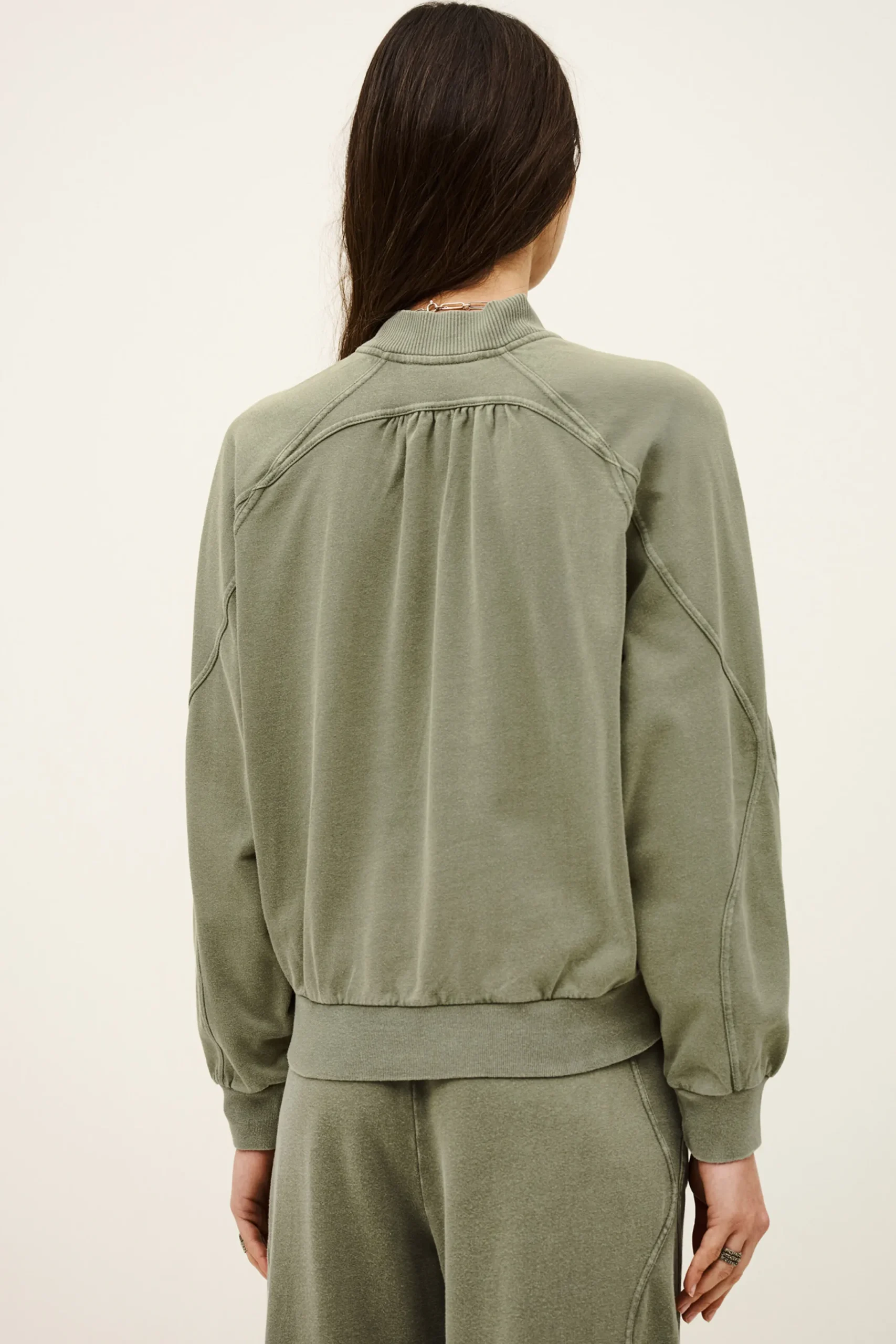 Ba&Sh KIRA sweatshirt zippé coton VERT Hot