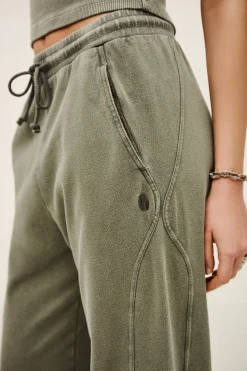 Ba&Sh KOKO pantalon large coton VERT Discount