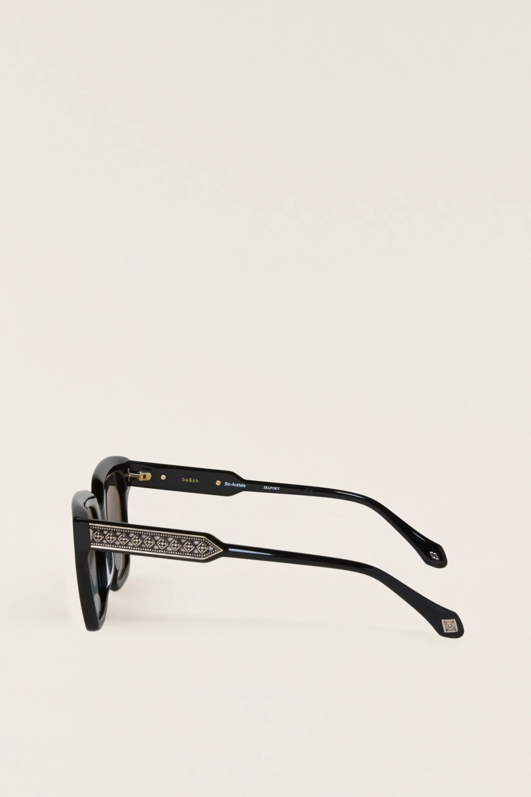 Ba&Sh LAIA lunettes soleil rectangulaires NOIR New