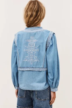 Ba&Sh LAURA chemise denim BLEU Outlet