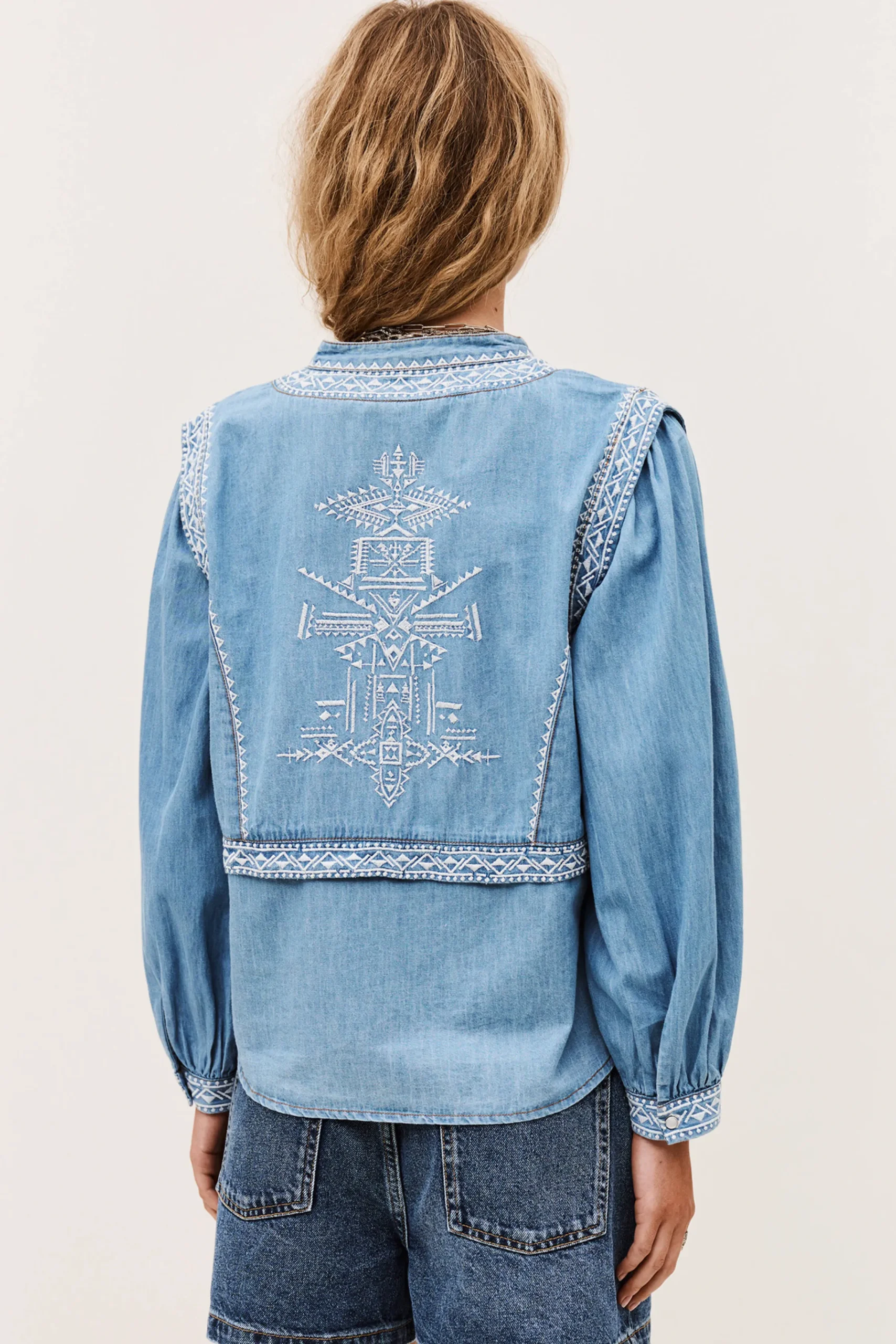 Ba&Sh LAURA chemise denim BLEU Outlet